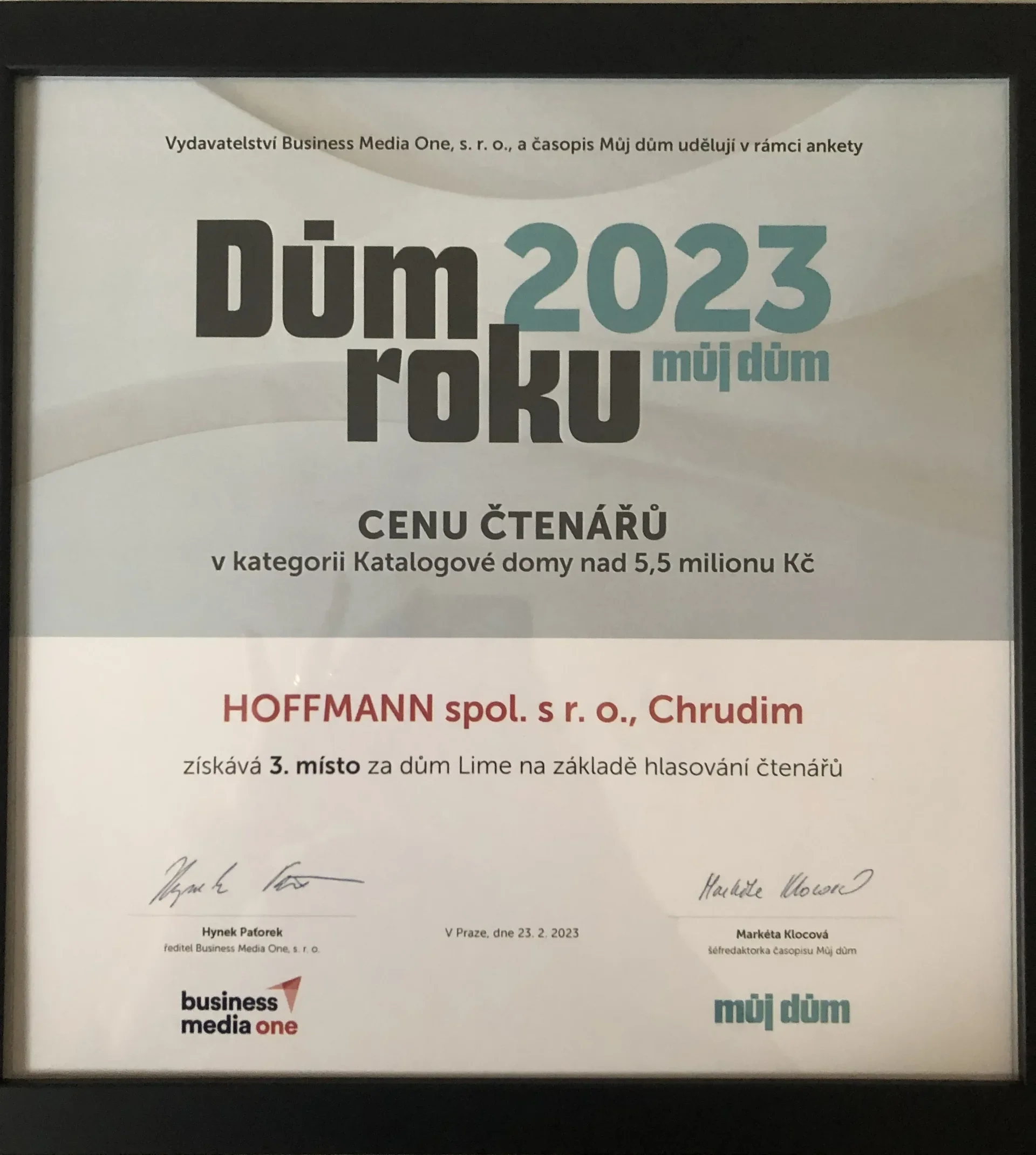 Ocenění Dům roku 2023