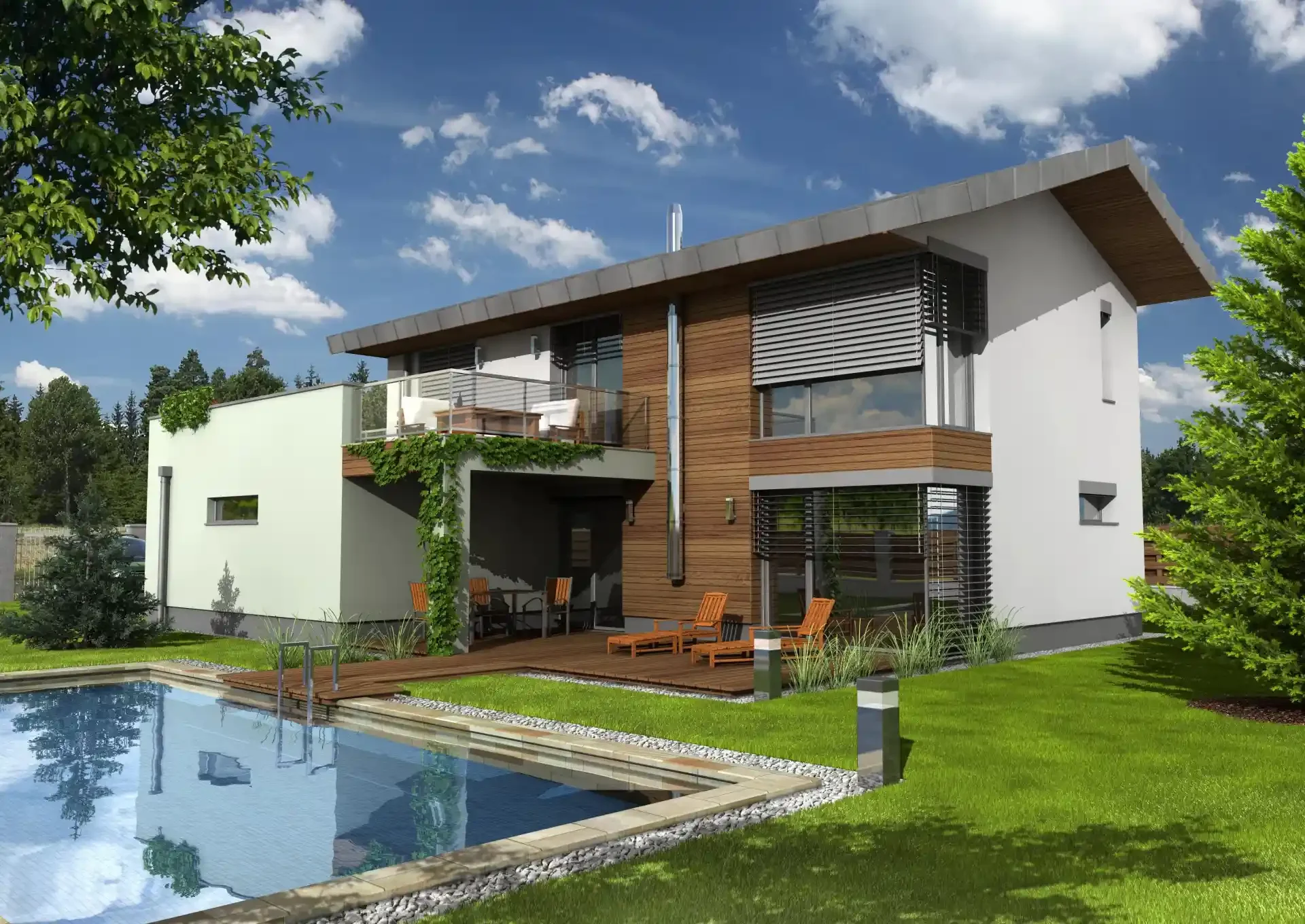 Pasivní rodinný dům Lime 20 passive s bazénem