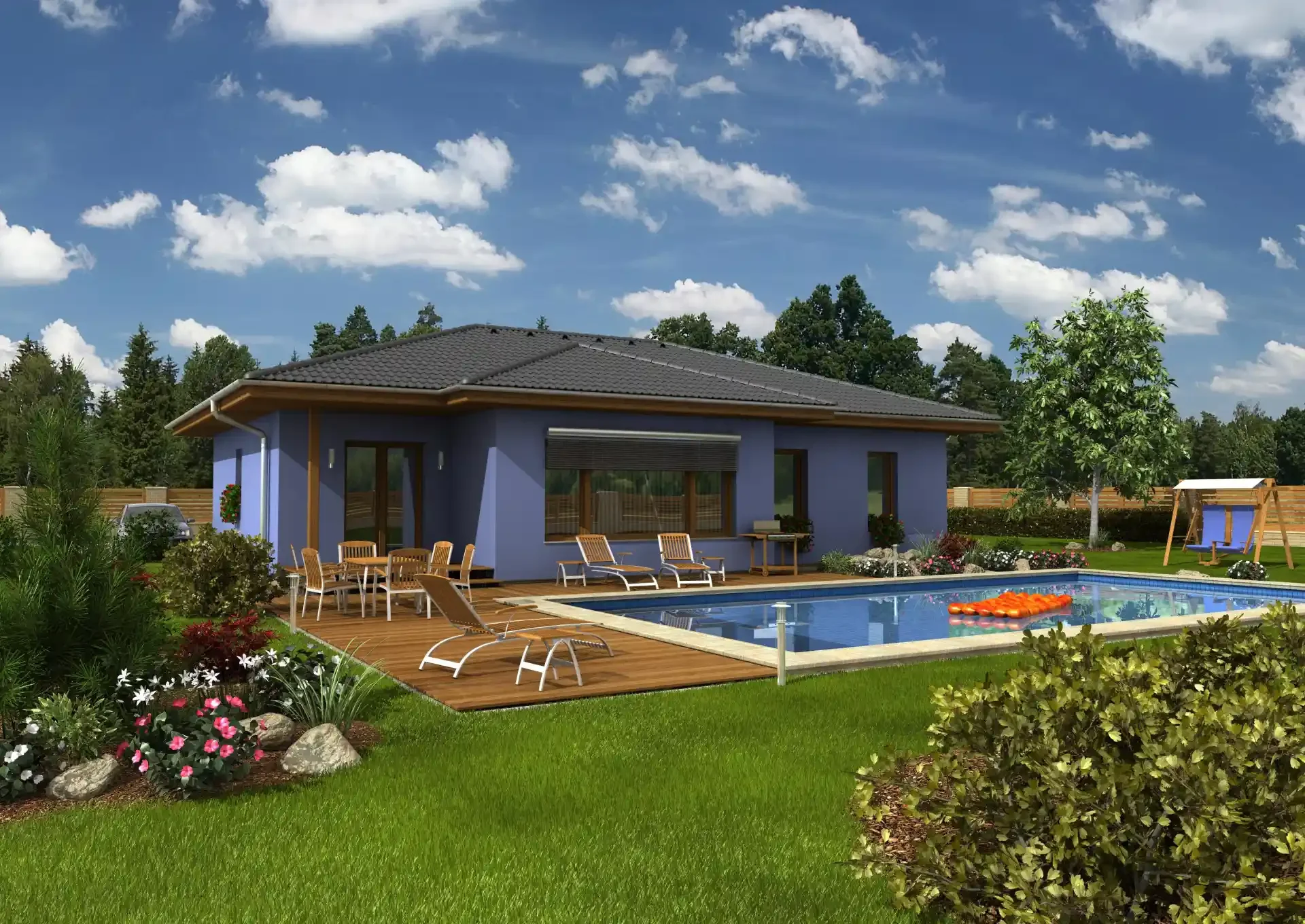 Pasivní rodinný dům Minerva 20 passive s bazénem